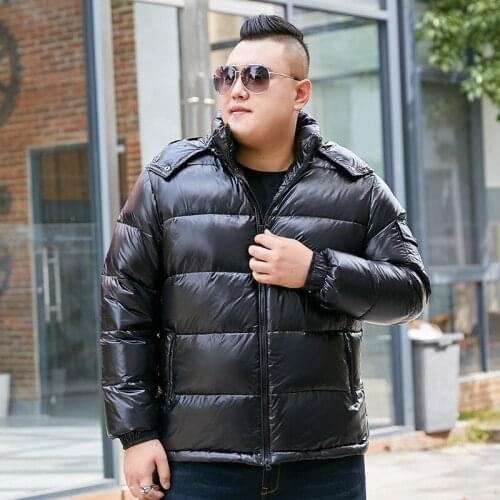 New Arrival Fashion Down Jacket Male Bright Face Super Large Thick Warm Short Coat Men Loose Casual Plus Size M-7XL 8XL 9XL 10XL