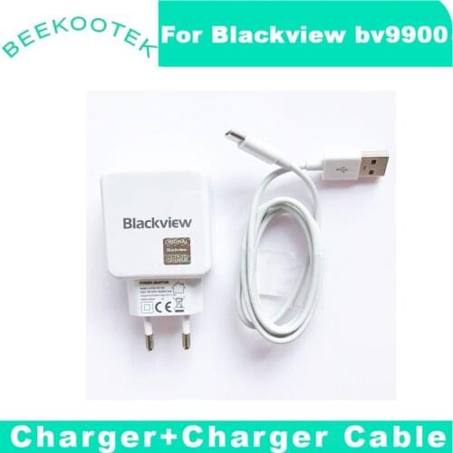 New Original BV9900 USB Adapter Charger EU Plug Travel Switching Power Supply+USB Data Cable Line For Blackview BV9900 Pro Phone