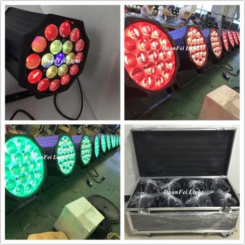 Flycase package) 8pcs/lot led par stage light dmx zoom wash par can rgbw uplights 19x10w 4in1 par spot led lyre washer zoomer