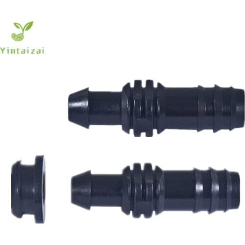 50PCS Starter Connector Double Lip Grommet x 16mm Barb Poly Hose Barb Fittings Greenhoue Irrigation Drip Fittings