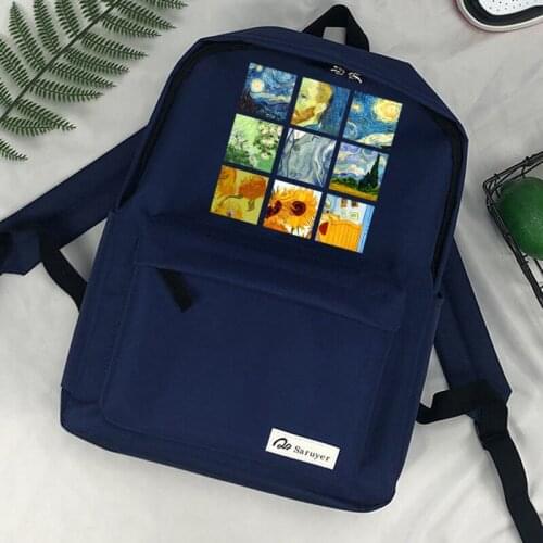 Van Gogh bagpack school fashion anime designer borse da donna mochilas da moda backpack