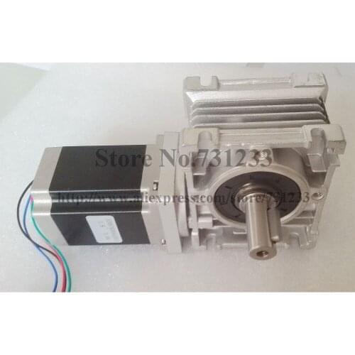 5:1-80:1 NEMA34 Worm Gear Stepper Motor RV40 Worm Reducer with NEMA 34 Stepper Motor 118mm Motor Body Length 8.2N.m 6A CE ROHS