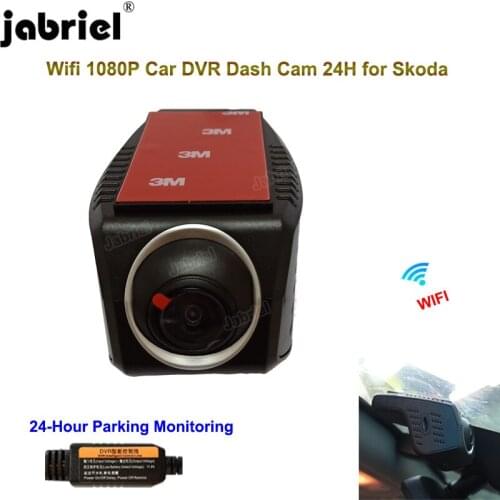 Hidden WIFI Dash Cam Car Dvr Camera 1080P 24H Dual Lens Driving Recorder Dashcam EDR for skoda octavia a7 a5 rapid fabia kodiaq