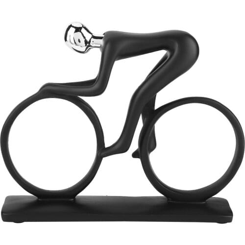 Bicycle Rider Statue Abstract Modern Craft Resin Bicycle Statue Champion Cyclist Sculpture Office Living Room Decorations