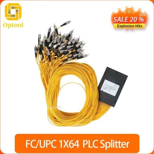 Fiber Optic Splitter Single mode FC /UPC1x64 plc splitter FBT Optical Couple FC / UPC 1x64 plc splitterFBT Optical Free Shipping