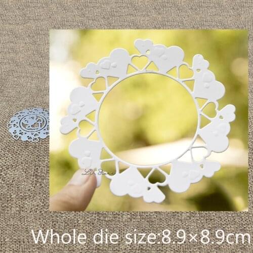 XLDesign Craft Metal Cutting Die Stencil heart circle decoration Scrapbook Paper Card Craft Album DIY Embossing Die Cuts