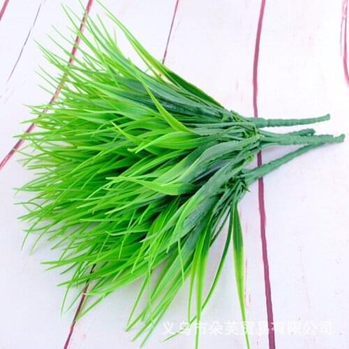 Green Leaf Green Plants Fake Artificial Flowers Grass Silk Flower Home Decoration