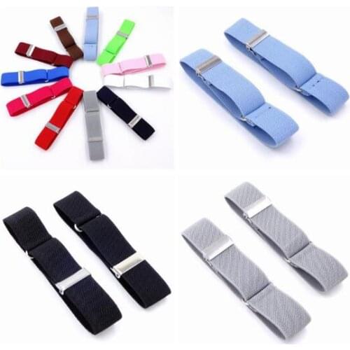100pairs/lot Solid Sleeve Holder 2.5cm Elastic Arm Band Anti-slip Sleeve Garter Arm Warmer Man Adjustable Armband Wholesale