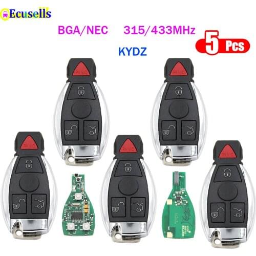 5PCS/LOT 3+1 Buttons 315MHz 433Mhz Keyless Entry Smart Remote Car Key Fob for Mercedes Benz 2000+ Support BGA/NEC KYDZ