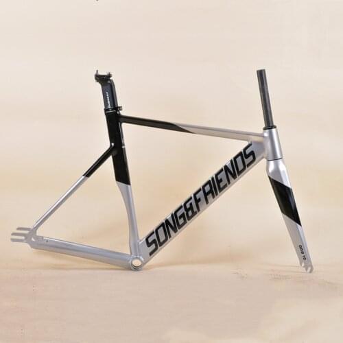 Song&friends One10 700c 6061-T6 Aluminum Aero Fixed Gear Frame Carbon Fork 53cm Muscle Sensation High Quality Fixie Frameset