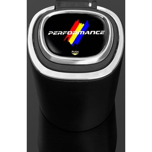 3D logo-Grade Car ashtray with LED light car logo Metal Liner For BMW e90 e60 f10 f31 f30 e93 f20 e65 f40 X5 e70 performance car