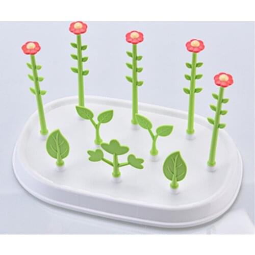 Water Bottle Rack Clean Heat-resisting Healthy Baby Bottle Rack for Daily Life Flower Shaped Multi-function Baby Bottle Holder