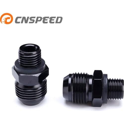 CNSPEED Aluminum AN6 & AN8 1/4NPS Transmission Oil Cooler Adapter Fitting For GM Turbo 350 400 4L60E 200R 700RYC101307