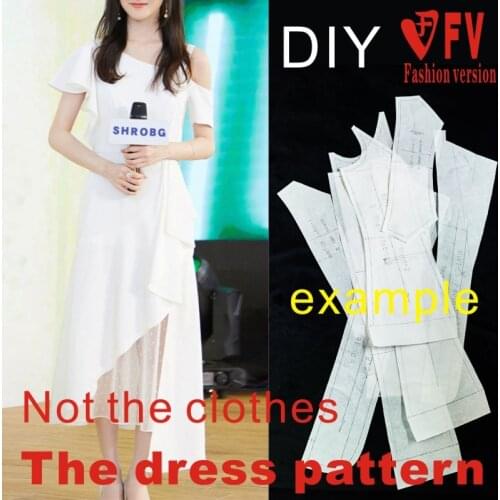Ms. skirt pattern personality long paragraph dress sewing chart garment pattern BLQ-460