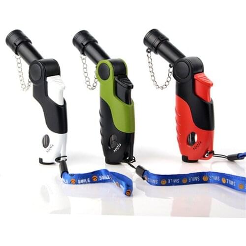 Bendable Creative Small Spray Gun Welding Torch Direct Punching Butane Gas Lighter