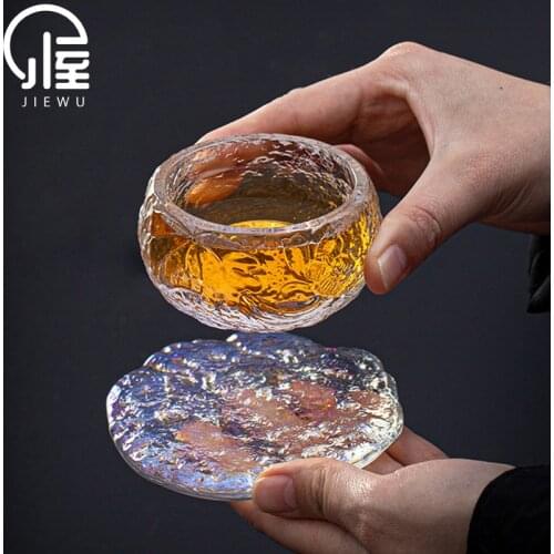 JIEWU High Temperature Resistant Thickened Glass Japanese Kung Fu Handmade Tea Cup 2021 New Office Home Tea Set Accessories