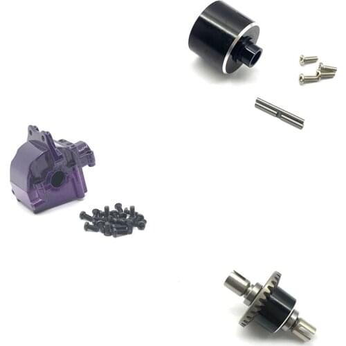 Metal Differential and Gearbox Housing Cover for Wltoys 144001 124019 124018 RC Car Upgrade Parts Accessories