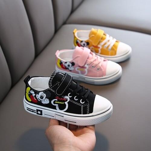Fashion Leisure Children Casual Shoes Disney Canvas Lovely Mikcy Boys Girls Sneakers Big Kids Students School Shoes Tennis