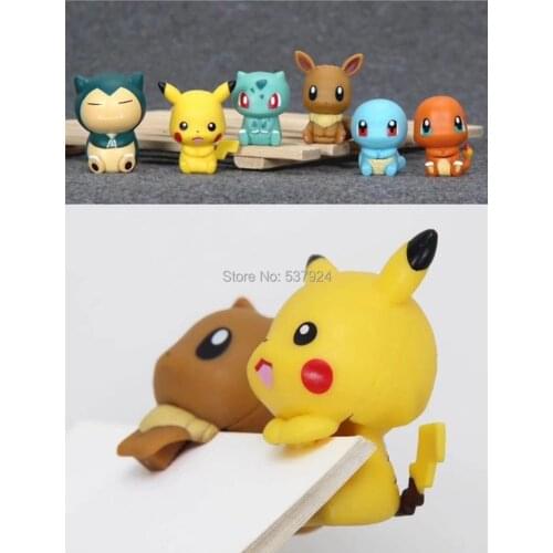 New 6Pcs Pika Sno 2“ 5CM Cable Clip Protector PVC Action Figure