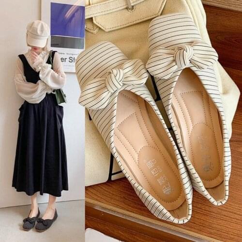 2021 Spring New Flat-bottom Korean Version of The Wild Square Head Shallow Mouth One Pedal Grandma Shoes Peas Womens Shoes