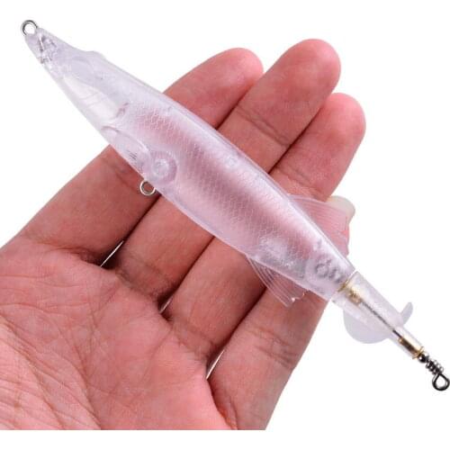 2PCS 12.8cm 13.6gFloating Minnow Unpainted Baits Nude Lures DIY Fishing Accessories