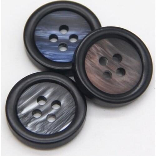 4 Holes Black Colorful Resin Men Coat Decorative Buttons For Clothing Suit Sweater Decorative High Quality Accessories Wholesale