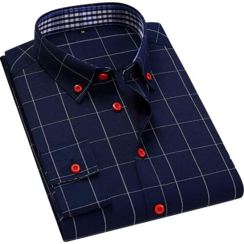 Мужские клечатые рубашки Qj cinga China At AliExpress