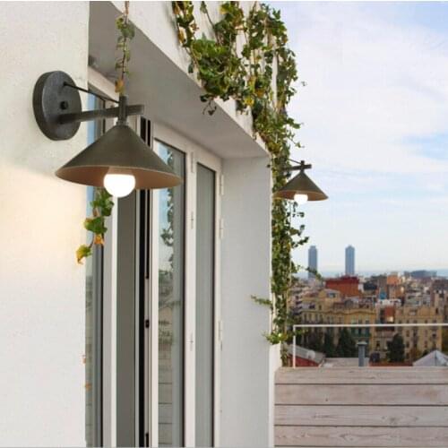 Retro Wall Lamp For Street Store Decoration Loft Style Metal Outdoor LED Wall Light Outdoor Fixtures Light Old Lamp Black