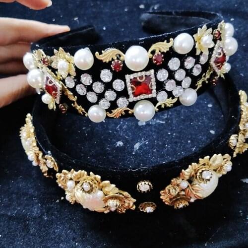 Luxury Bridal Headband Wedding Hair Accessories Silver Crystal Head Jewelry Handmade Ethnic Headpiece Zirconia Crown