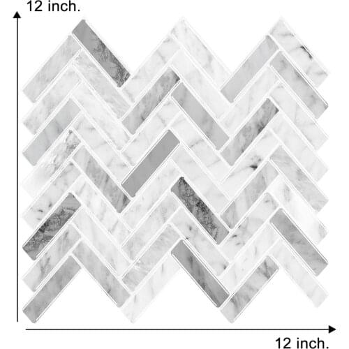 2.5mm thickness Self Adhesive Wall Tile Waterproof Kitchen Backsplash Tiles Sticker --1 sheet