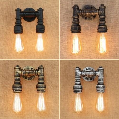 Old industrial air passage retro restaurant Edison industrial water pipe single head decorative water pipe wall lamp
