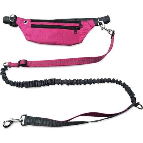Pet Dog Cat Running Jogging Traction Rope Thick Reflective Strip Elastic Traction Belt Perfect Walking Training Dog Belt Set