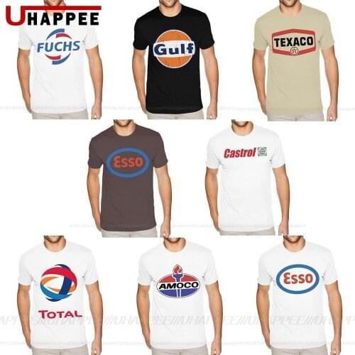 Vintage Oil Retro Gas Petrol brand Logo T-Shirts Oversized Summer Car Motorsport 70s 80s Shirts Birthday Gift Tees