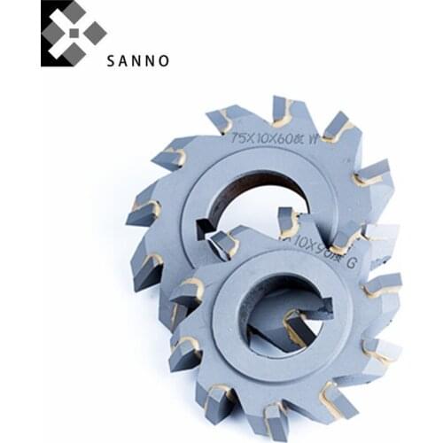 Tungsten steel end mills YG8 YW2 double angle V type milling cutter helical cnc gear milling machining cutter