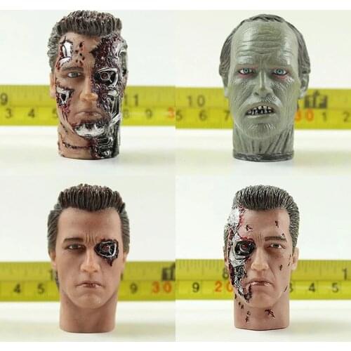 1/6 Damaged Mutated Zombie Head Sculpt Carving Male Sculpture For 12'' Man Action Figure Body