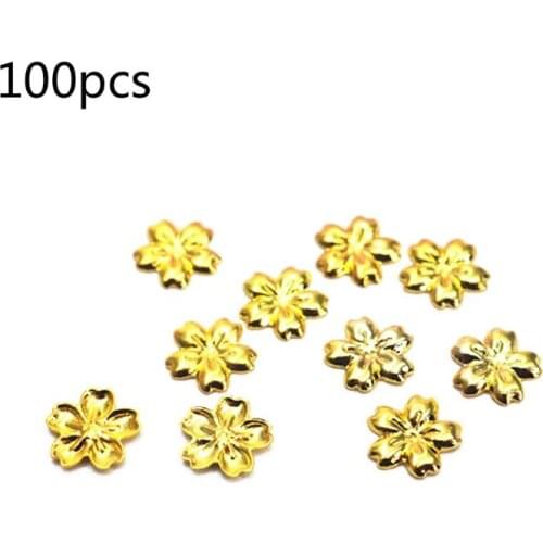 100Pcs Cherry Flower Frame UV Resin Charm Filling Bezel Setting Cabochon Fillers Dropshipping