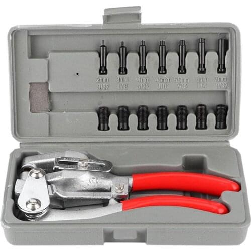 16Pcs Multifunction Punch Pliers Manual Tools for Metal Brass Rubber Watchband Leather Plastic Hand Punch Pliers