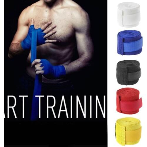 2.5m Cotton Bandage Boxing Wrist Bandage Hand Wrap Combat Protect Boxing Kickboxing Muay Thai Handwraps Training Gloves 54DE