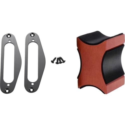 2 Pcs Guitar Pickup Frame Mounting Ring & 1 Pcs Guitar Neck Rest, Electric Acoustic Bass Guitar Pillow