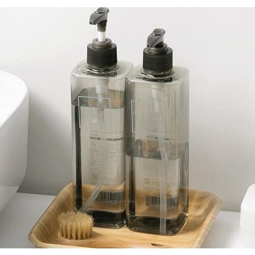 2 in 1 set 500ml Soap Dispenser Bath Plastic Lotion Refill Empty Storage Bottles Hand Sanitizer Shower Gel Shampoo Bottle