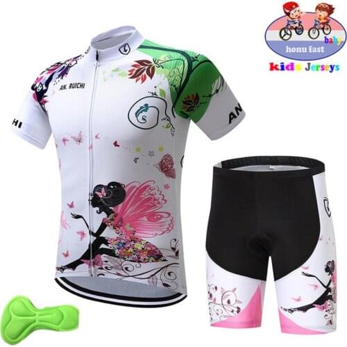 2021 Children Cycling Jersey short sleeve bike wear pink cycling clothes kids Outdoor sports cycling clothing MTB ropa Ciclismo