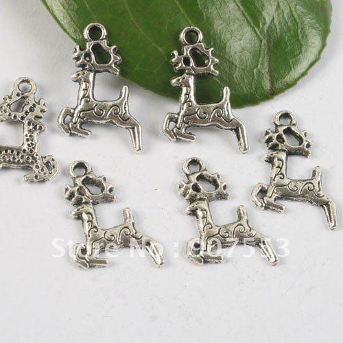 40pcs Tibetan Silver deer design pendant h0588