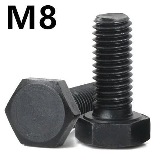 50/100PCS M8x10/12/16/20/70mm GB5783 DIN933 Black 304 Stainless steel Outer Hexagon Hex Socket Head Cap Screw Bolt Metric Thread
