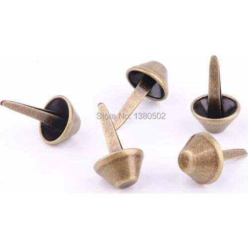 50pcs/lot 12*20mm bronze color Top Quality Nail Garment Rivets Bag Clothes Scrapbook decoration