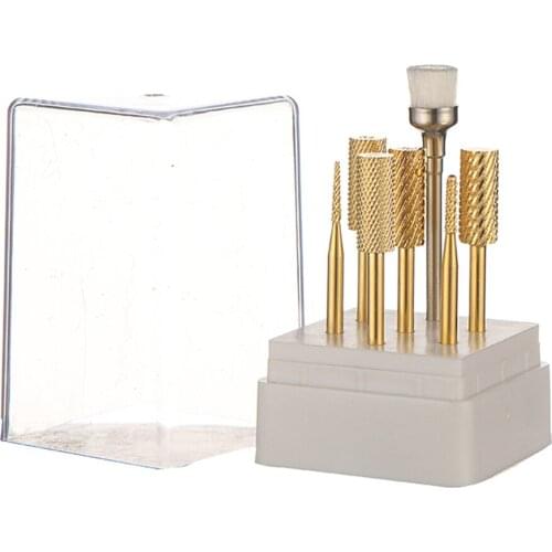 7x Tungsten Nail Drill Bits For Acrylic Gel Nails Cuticle Manicure Pedicure