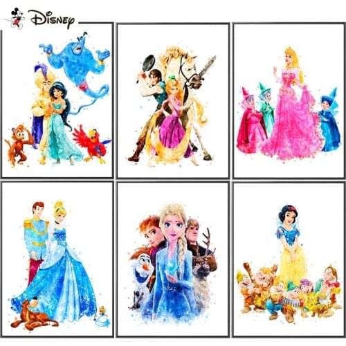 Disney DIY Diamond Painting "Cartoon Character Princess" Diamond Embroidery 5D Cross Stitch Decoration Home