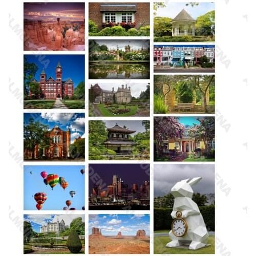 Diy Diamond Painting Hot Air Balloon Landscape Nordic Style Full Diamond Handmade Dot Diamond Bedroom Living Room Sticker