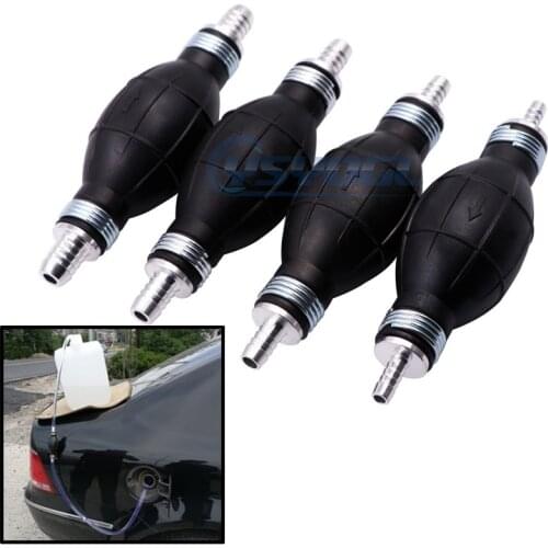 6/8/10/12mm Car Universal Fuel Pump Rubber Manual Transfer Liquid Gasoline Petrol Diesel Hand Primer Bulb Tube Aluminum