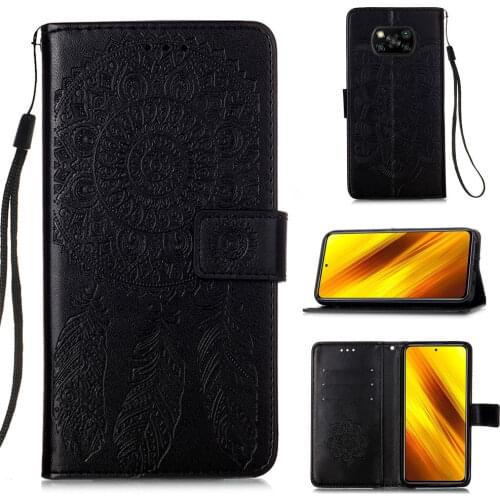 POCO X3 Pro Leather Flip Case For Xiaomi Redmi Note 10 9s Pro Max X3 Nfc 10i 11 Flip PU Leather Card Pocket Cover Coque