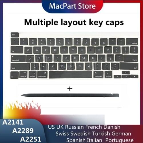 New A2141 A2289 A2251 Key cap for Macbook 2019 2020 Years Model Laptop Key Cap Keyboards Scissor Repair